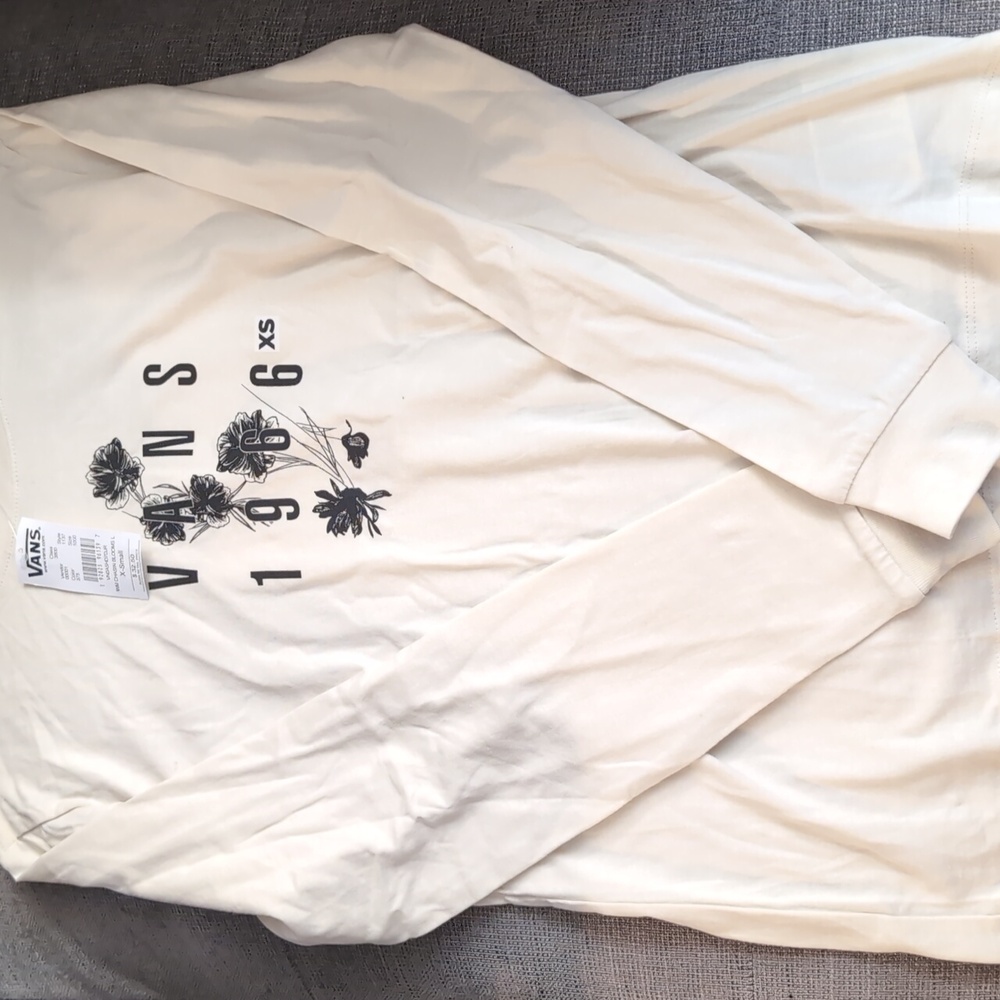 Vans Chasin Blooms Long Sleeve Tee - Cream - Picture 3 of 4